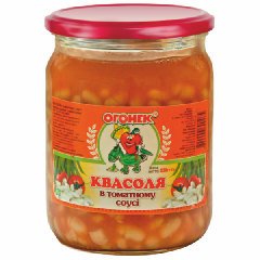 Квасоля консервована в томатному соусі, 530г